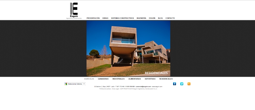 Diseño web de Esguín Ingeniería y Construcción