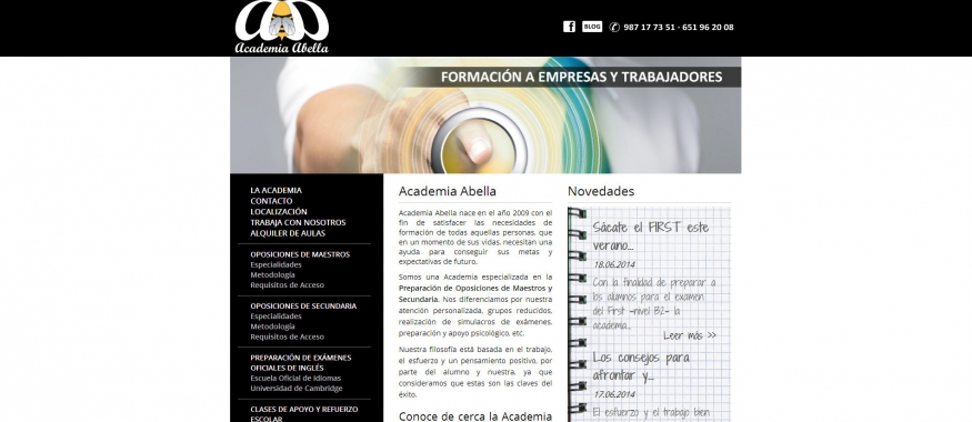 Proyecto web de la Academia Abella en León